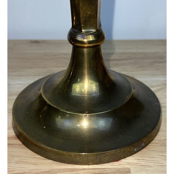 ANTIQUE BRASS CANDLESTICKS - 14.5” - 20th CENTURY - SET OF 2 - Picture 3 of 8